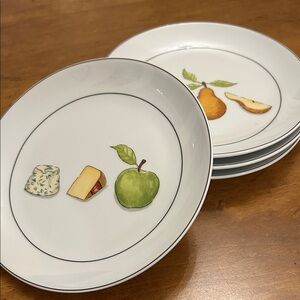 Nancy Green Appetizer Dessert Plates, set of 4